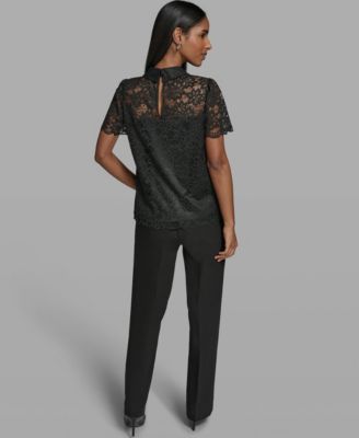 Women's Short-Sleeve Woven Blouse