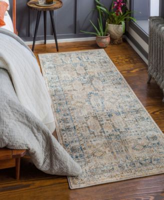 Mirabel MBE-2302 2'7" x 7'3" Runner Area Rug