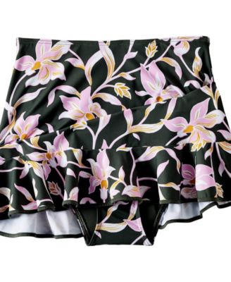 Women's Ruffle Hem Mini Swim Skirt