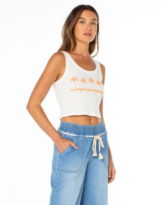 Women's Five Palm Sleeveless Baby Rib Tank Top