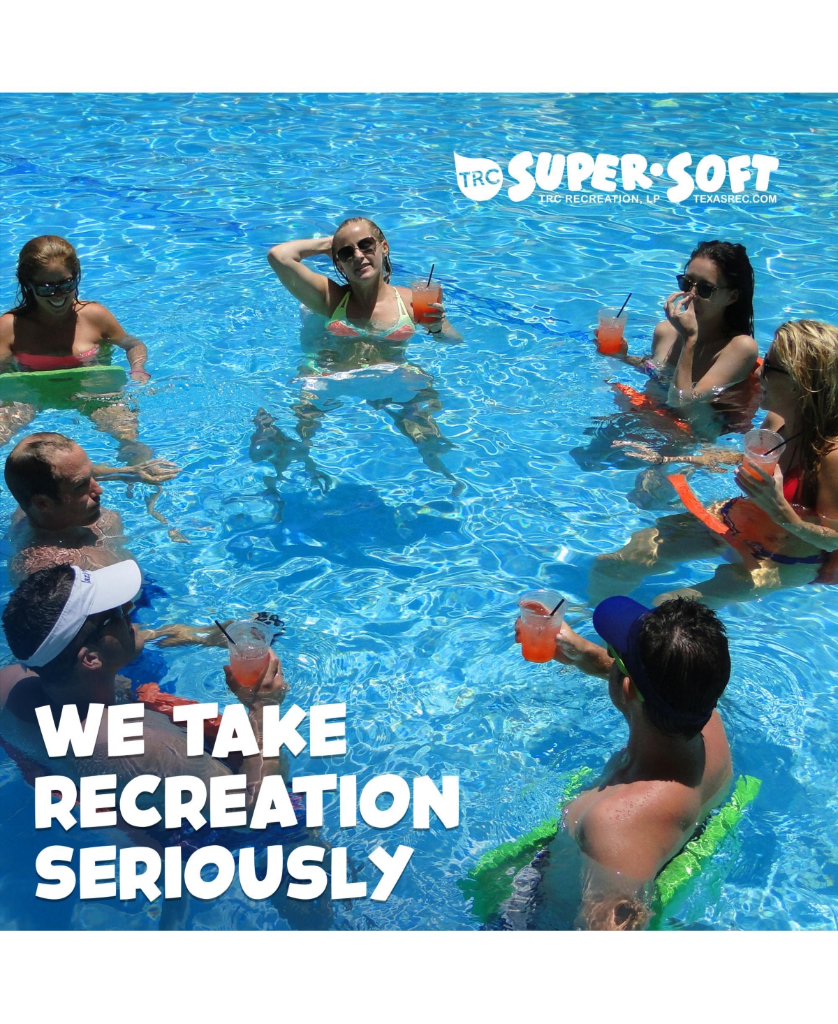 Trc Recreation Lazy Bunz Foam Water Saddle Swimming Pool Float, Tropical Teal