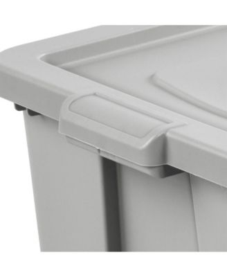 30 Gallon Tuff1 Storage Tote, Stackable Plastic Bin with Lid, 4 Pack
