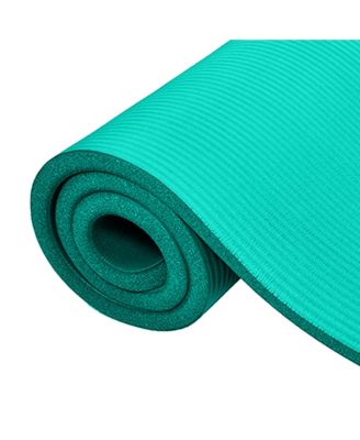 BalanceFrom Fitness GoCloud 1" Extra Thick Exercise Mat w/Carrying Strap, Green