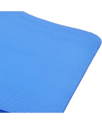 BalanceFrom GoCloud 1" Extra Thick Exercise Yoga Mat with Carrying Strap, Blue
