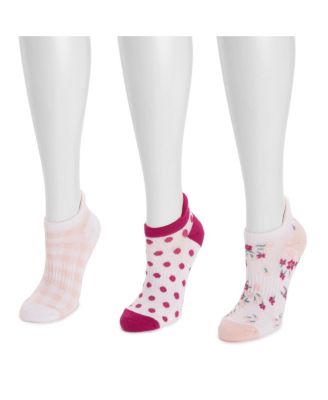 Women's Cotton Compression Ankle Socks, 3 Pair Pack