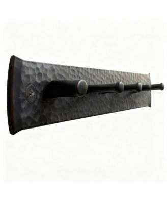 Rustic Wall Key & Accessory Holder - 5 Hooks for Keys, Jewelry, Towels