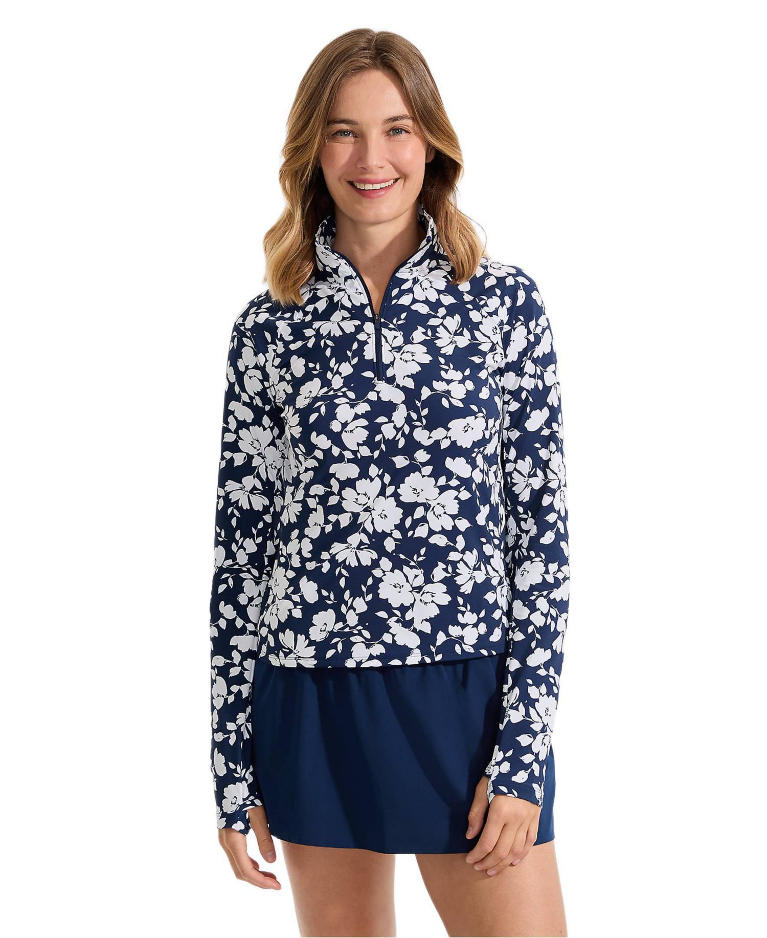 Women's SunShade UPF 50 Quarter Zip Rash Guard