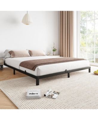 6 Inch Full Bed Frame No Box Spring Needed, Low Profile Bed Frame Heavy Duty Metal Platform Full Non-Slip Metal Bed Frame
