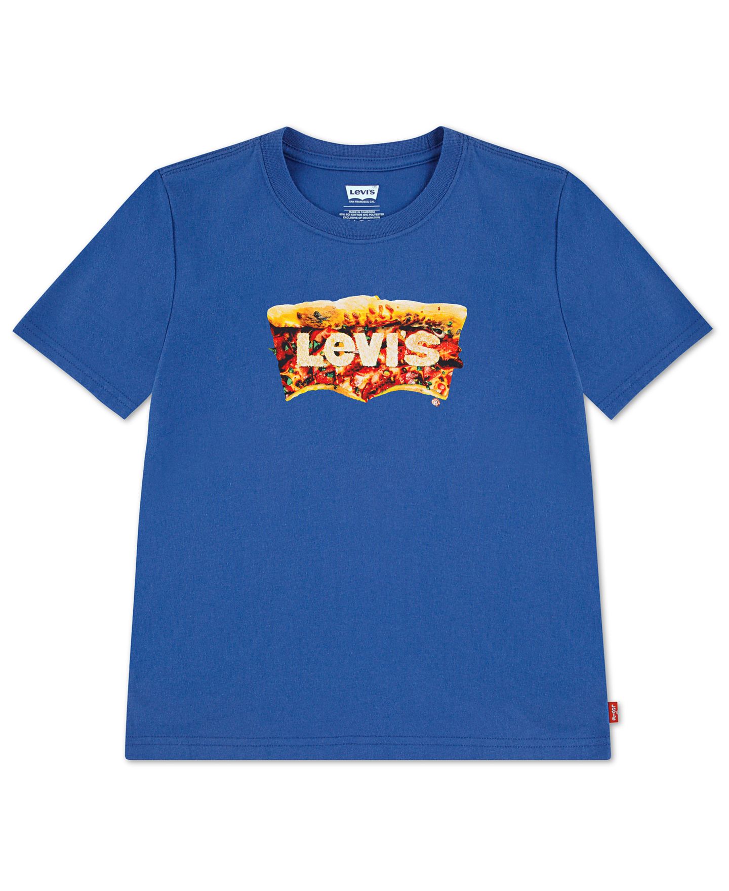 Футболка Levi's Crewneck Graphic T-Shirt для мальчиков, цвет: Синий — фото 1