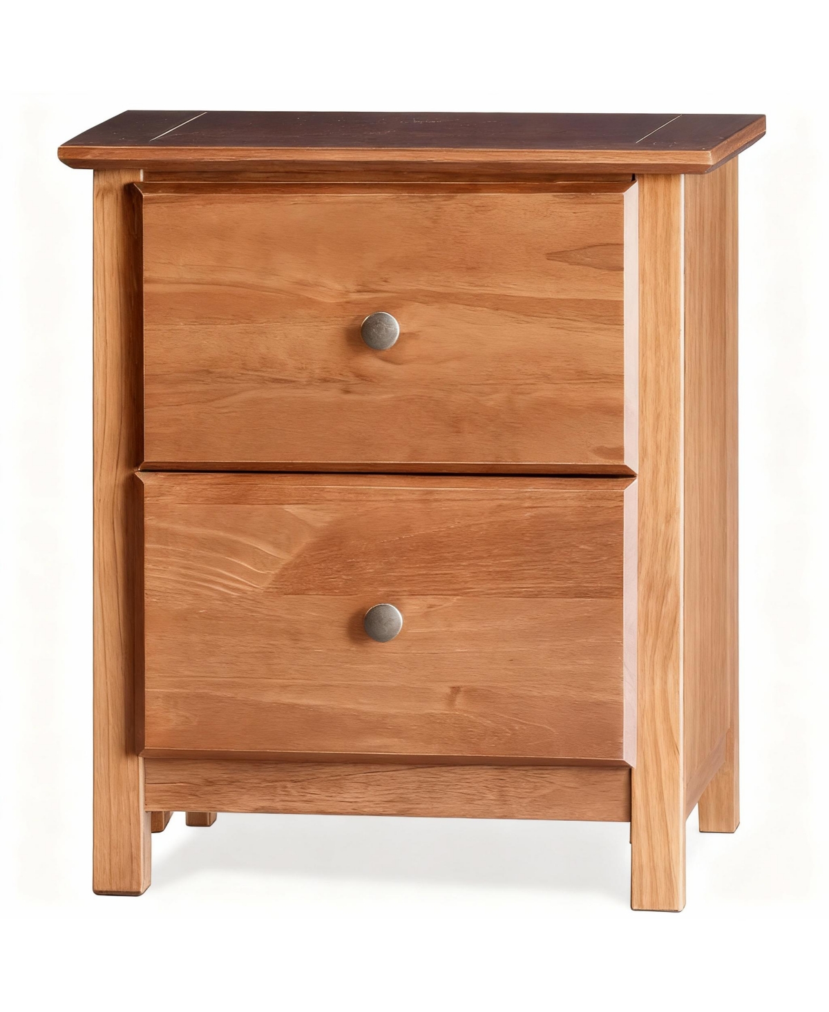 Yigii Solid Wood Shaker 2-Drawer Nightstand