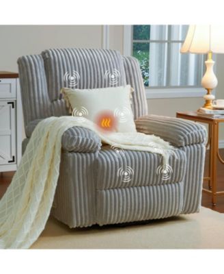 Power Lift Recliner Chair - Heat and Massage, Electric Lift Plush Recliner with Soft Padded Seat, Back Support & Armrests