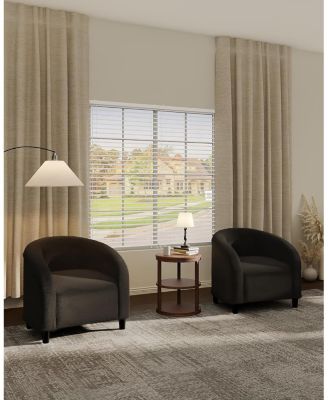 Accent Chair Barrel Boucle Chair Club Chair Sherpa Armchair Suitable for Living Room Bedroom Reception Room Office