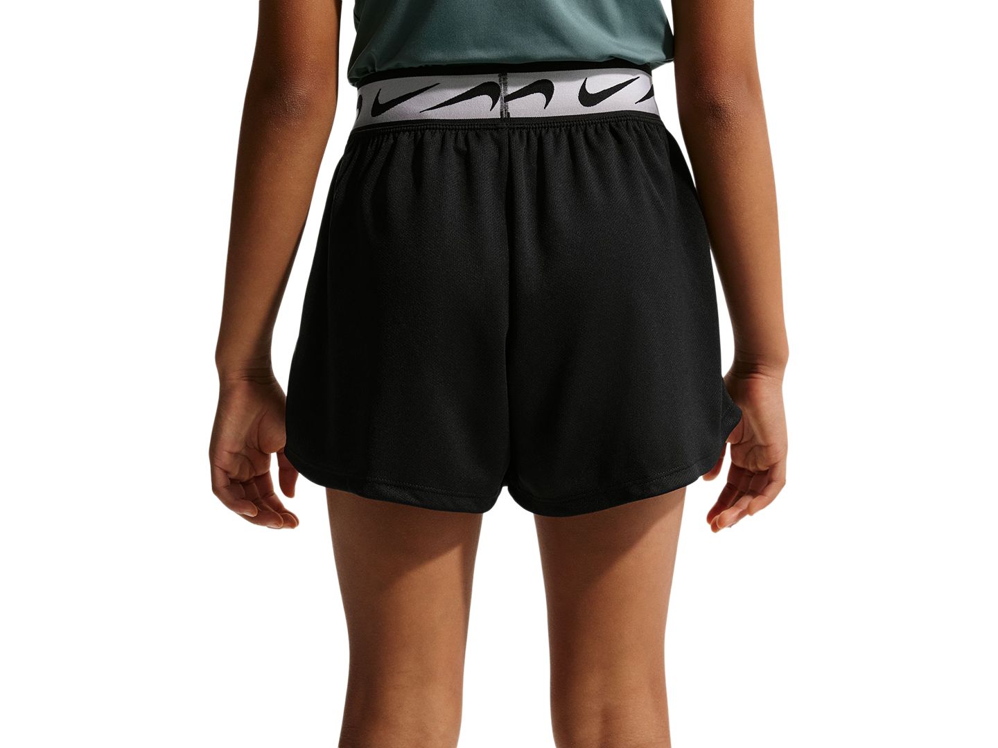 Шорты Nike Dash Dri-FIT Running Shorts для девочек, цвет: Чёрный — фото 4