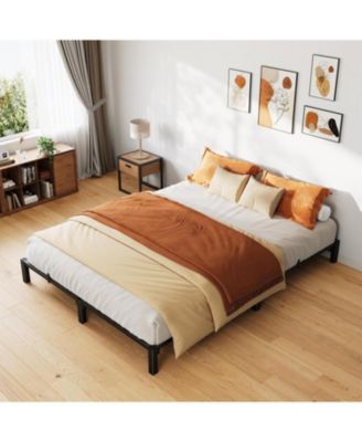8 in Full Bed Frame, Heavy Duty Metal Platform Bed Frame with Durable Iron Slat Support and Legs, No Box Spring Required, Support Up to 800 LBS