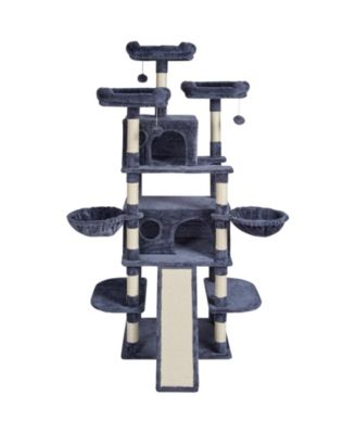 68.5" Cat Tree Tower for Indoor Cats with Condos & Scratching Posts, Multi-Level Cat Furniture