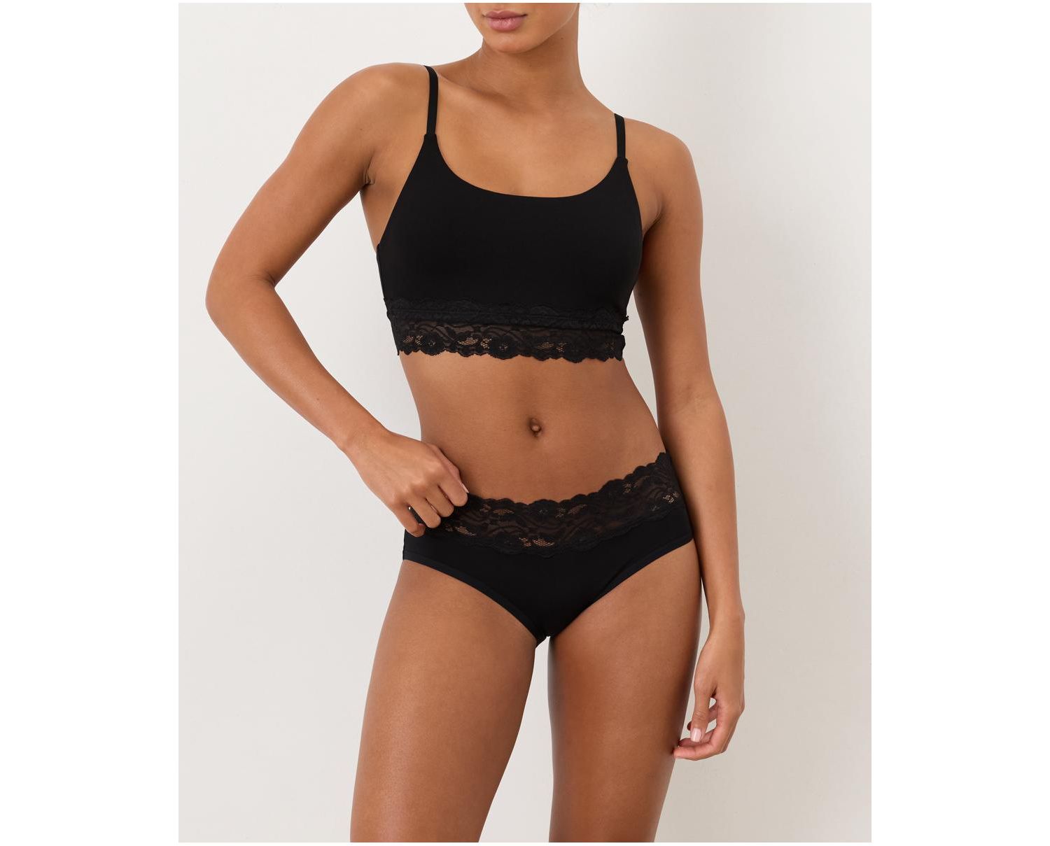 Women's Lace Modern Scoop Bralette Made With Organic Cotton