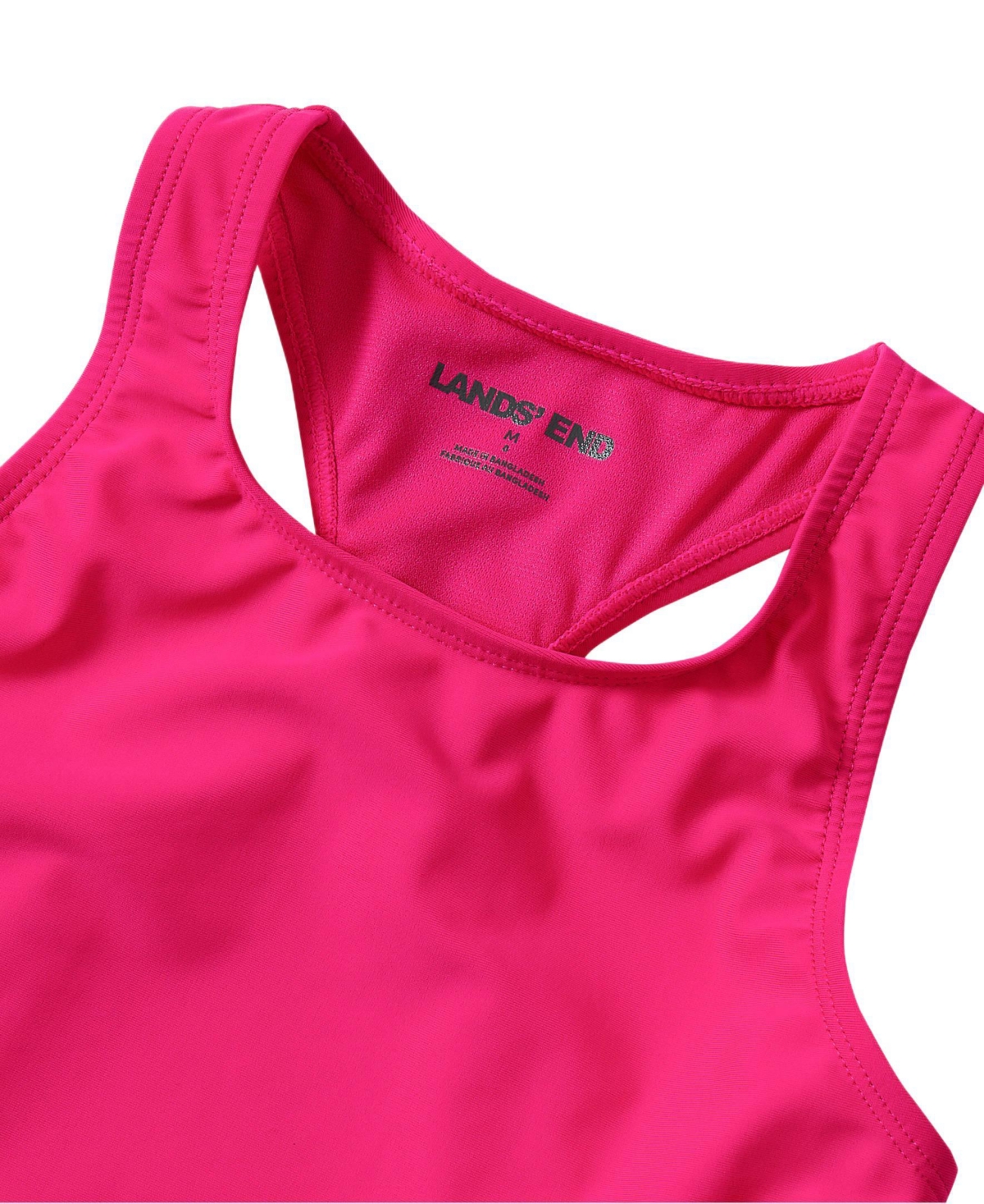 Lands' End Girls Slim Chlorine Resistant Racer Back Tankini Swim Top