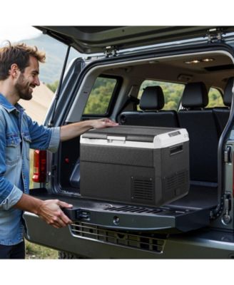 52.8QT/50L Car Refrigerator Freezer, -4°F to 68°F, 12/24V DC & 100-240V AC, Portable Compressor Cooler