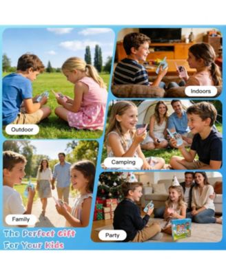 Kids Video 2 Pack Walkie Talkies with Screen & Voice Effects for Family/Camping/Hiking, Christmas Birthday Gifts