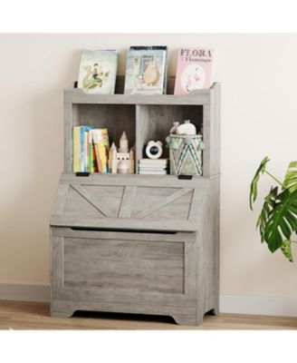 Wooden 3 Tier Kids Toy Storage Organizer and Bookcase