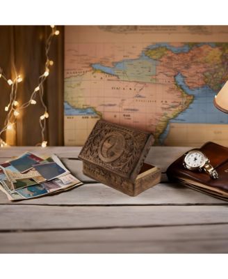 Handmade Wooden Box Organizer - Yin Yang Design - Perfect Gift