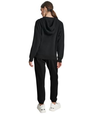 Women's Outline Logo Tape Zip Front Hoodie