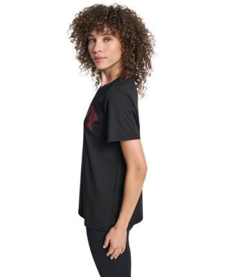 Women's Arched Exploded Rhinestone Crewneck T-Shirt