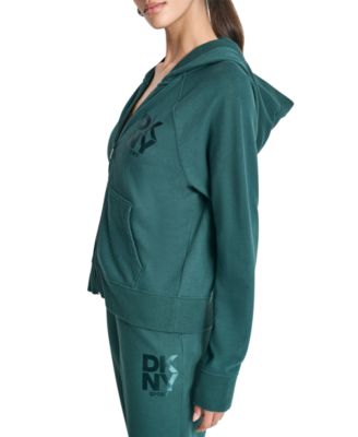 Women's Stacked Satin Logo Full-Zip Hoodie