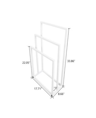 3 Tier Metal Towel Rack, Freestanding Towel Holder, Modern Standing Towels Drying Rack for Bedroom, Bathroom