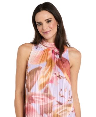 Petite Bow Back Ruffle Hem Trapeze Dress