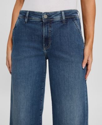 Women's Zoya Wide-Leg Faded High-Rise Jeans
