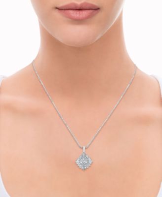 Diamond Pendant Necklace (1 ct. t.w.) in 14k White Gold