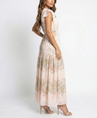 Petite V-Neck A-Line Long Dress