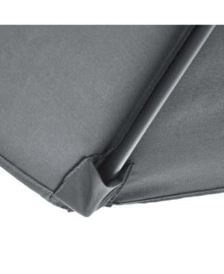 Patio Dining Set for Six, Table & Chairs w/ Umbrella,