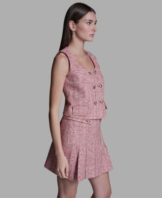 Women's Square Neck Double Breasted Vest