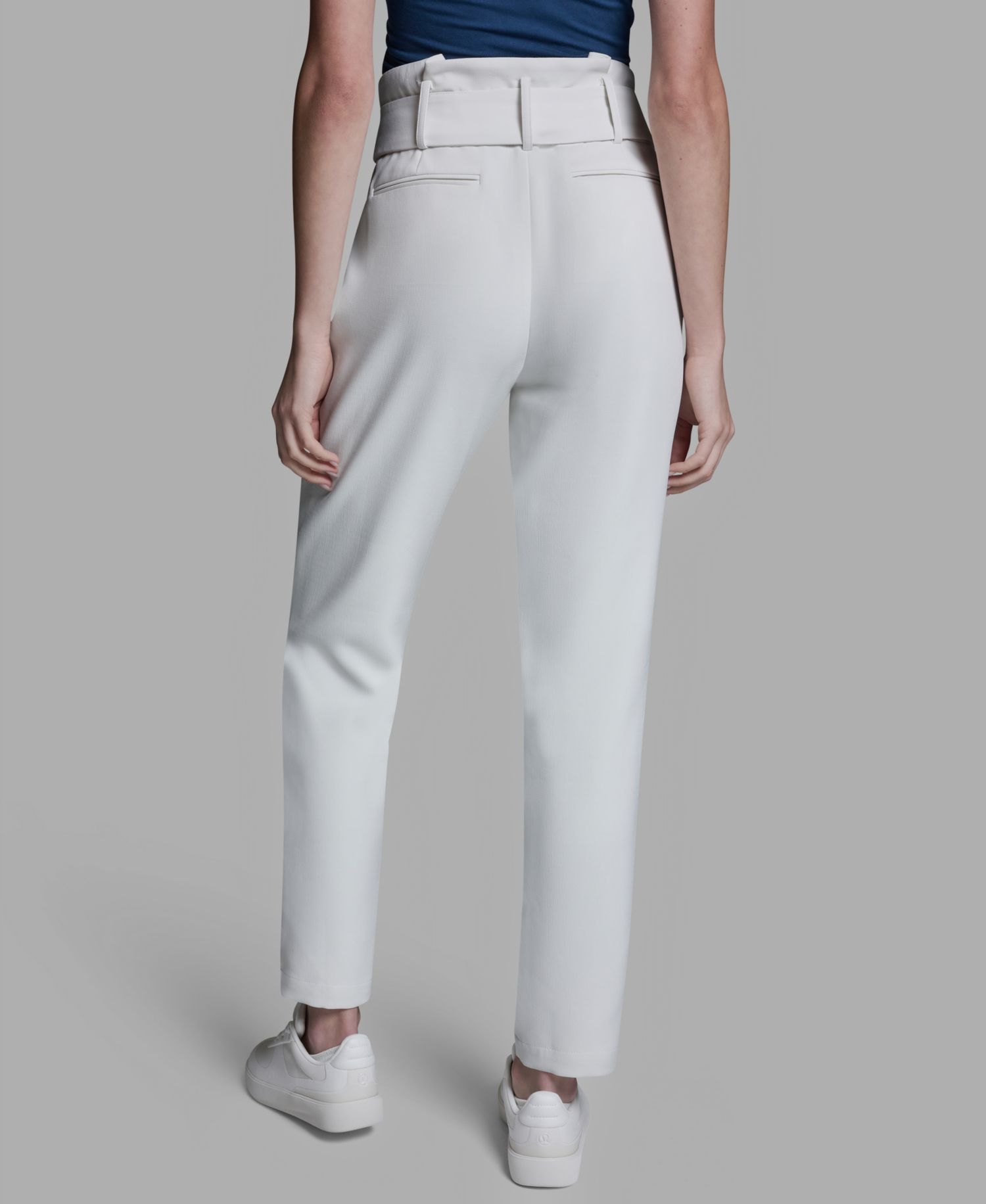 Women's High-Rise Tie Detail Straigh-Leg Pants