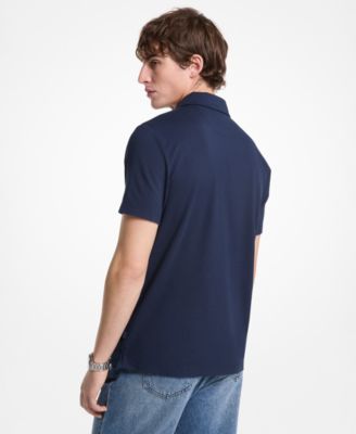 Men's Sleek Regular-Fit 1/4-Zip Piqu&eacute; Polo Shirt