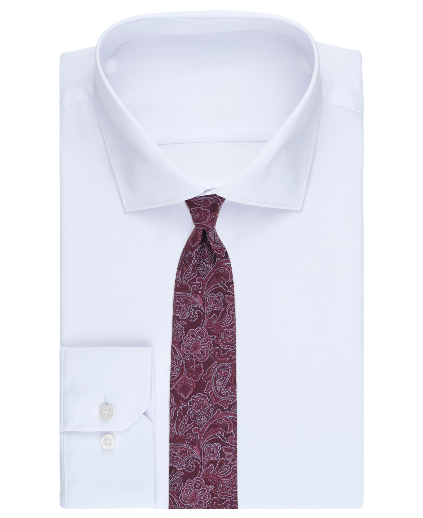 Мужские галстуки Michael Kors Surmer Paisley Tie, цвет: Бордовый — фото 3