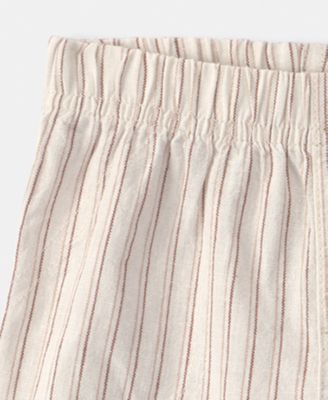 Baby Boys' Collared Striped Shirt and Shorts, 2-Piece Set