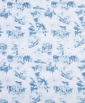 Fish Town Toile Temperature Regulating Microfiber 3-Pc. Sheet Set, Twin
