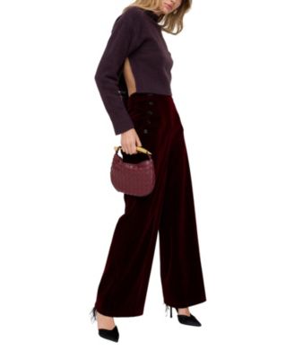 Women's Maiden Wide Leg Velvet Trouser