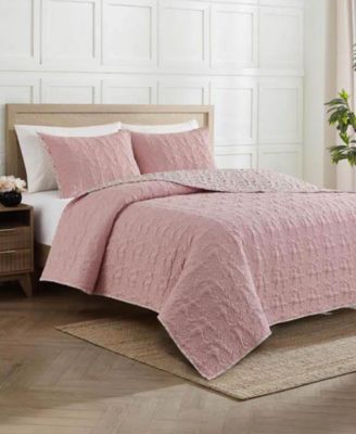 Floral Hazel Cherry Blossom 3-Pc. Quilt Set, King