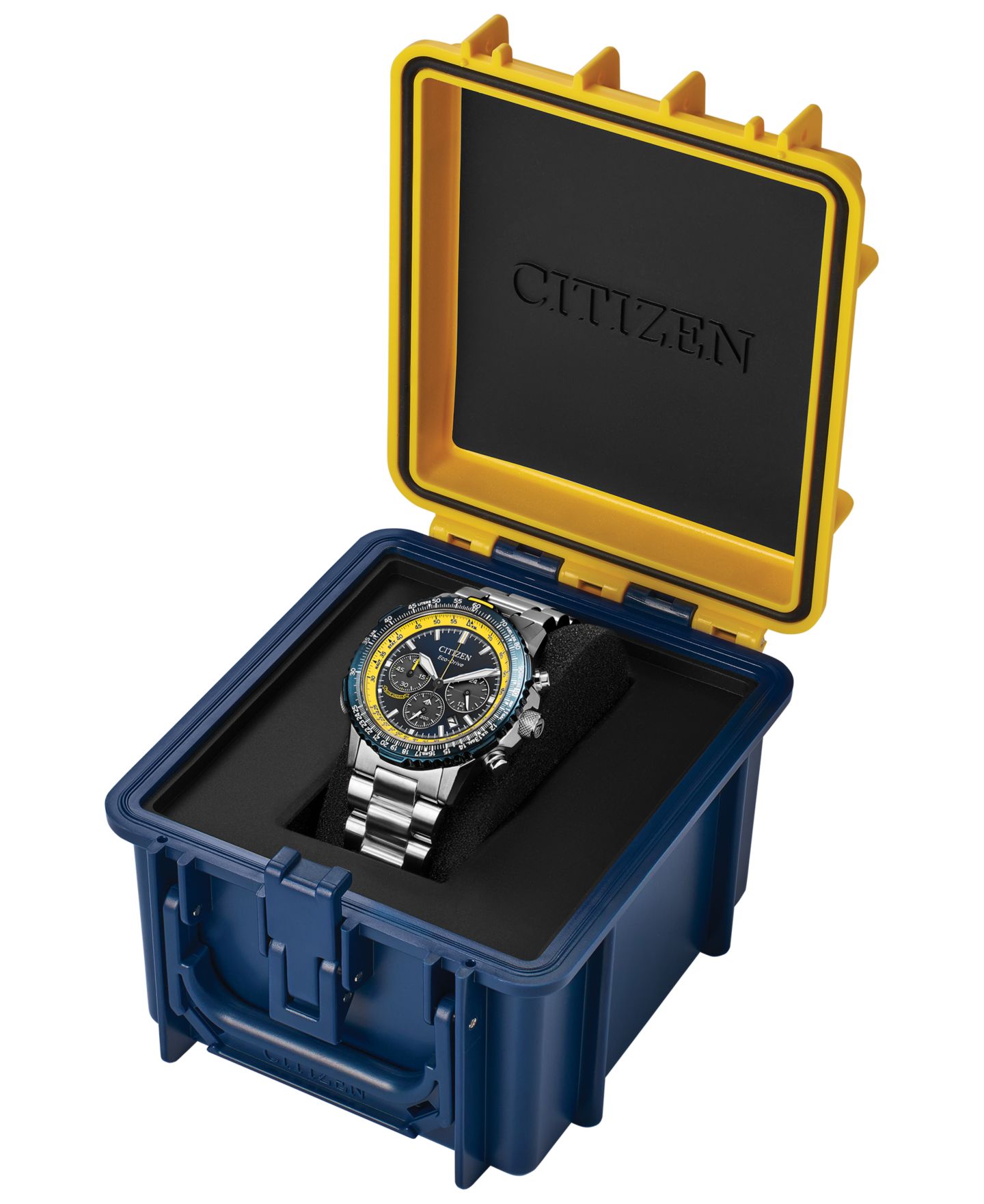 Мужские часы Citizen Promaster Navihawk Chronograph Silver-Tone Stainless Steel Bracelet Watch 40mm — фото 6