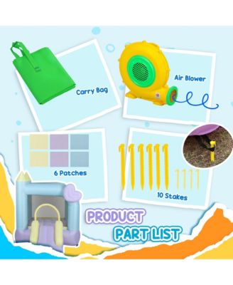 Bounce House, Inflatable Bouncer with Air Blower, 98" x 65" x 79"