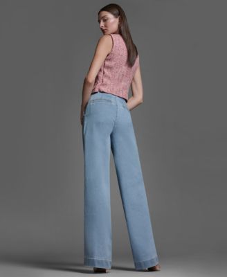 Women's Elasticated Waistband Loose Fit Sailor Jeans