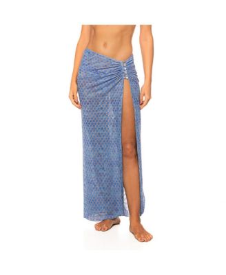 Women's Mesh Side Slit Long Skirt Cover-up