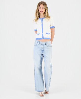 Bennet Rib Knit Short-Sleeve Sweater