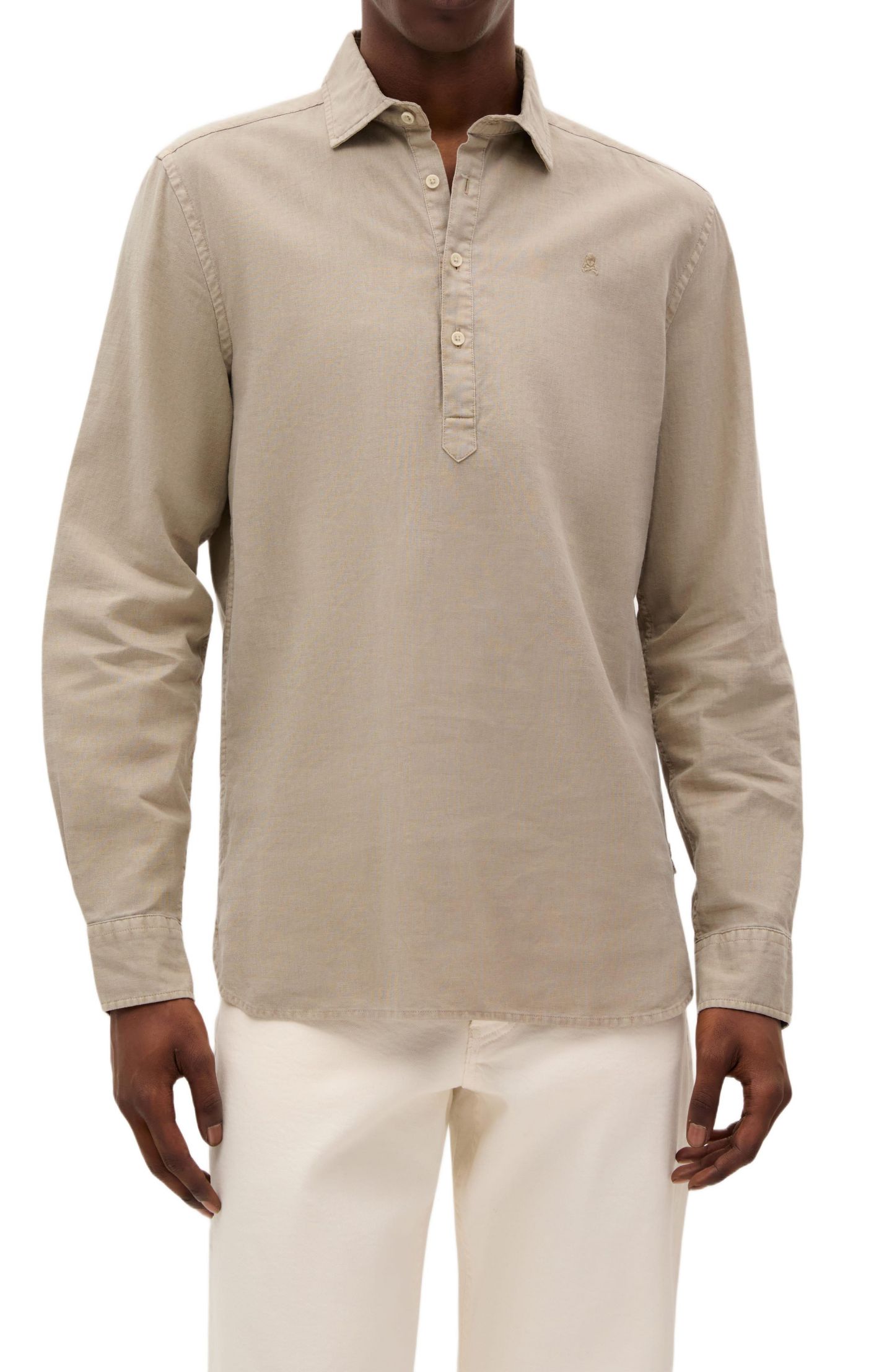 Мужская рубашка Scalpers Men New Polera Colors, цвет: Бежевый — фото 1
