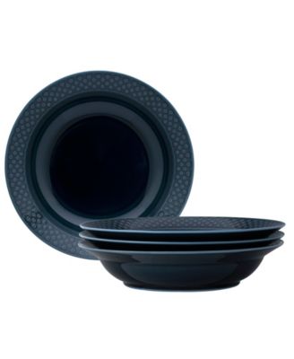 Kikko 25 oz. Rim Dinner Bowls, Set of 4