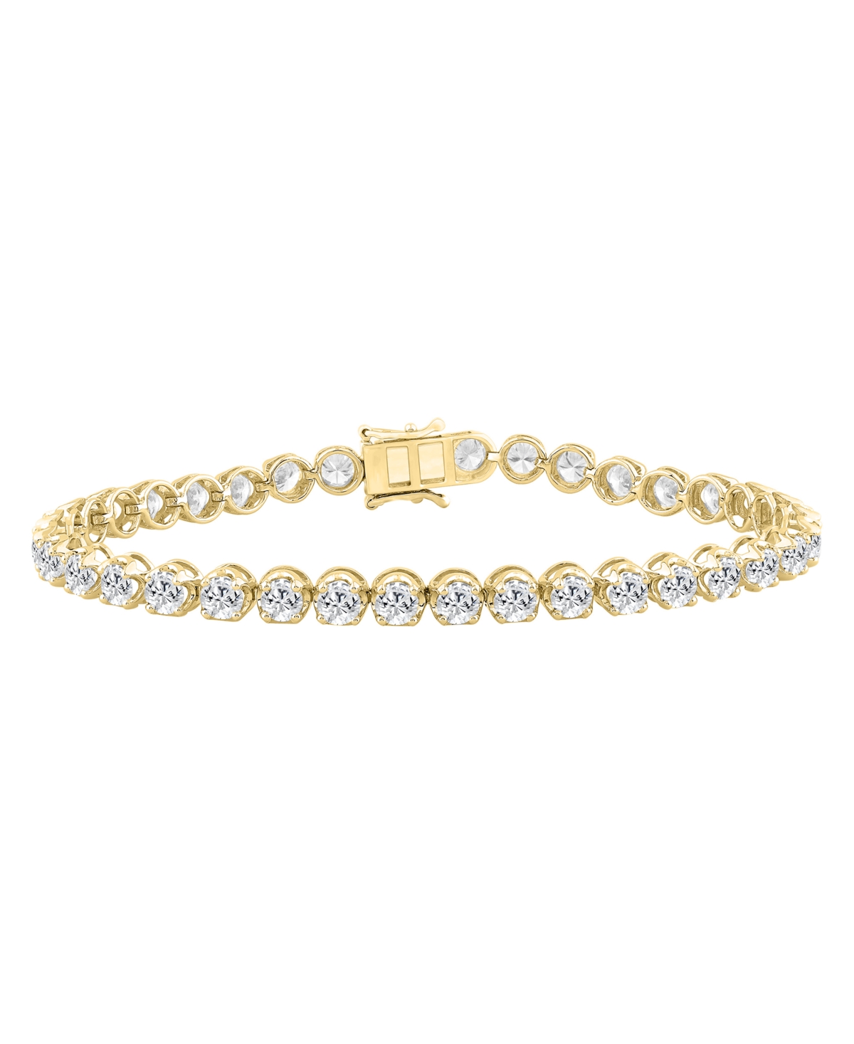 Macy's Lab-Grown Diamond (7 ct. t.w.) Bracelet in 14K White Gold - Yellow Gold